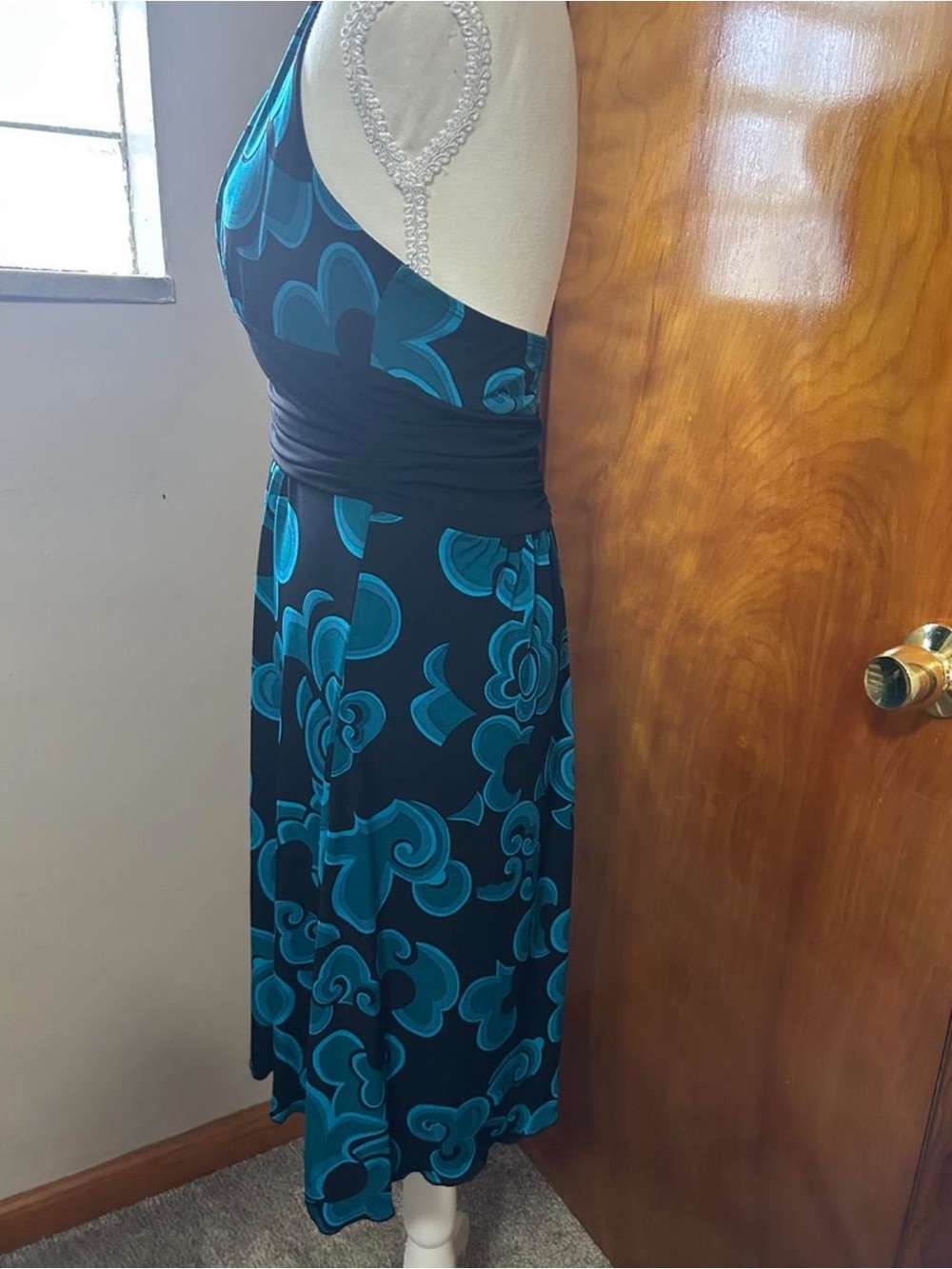 Vintage 2000’s Trixxi blue and black halter dress size Small perfect condition! - Picture 6 of 8